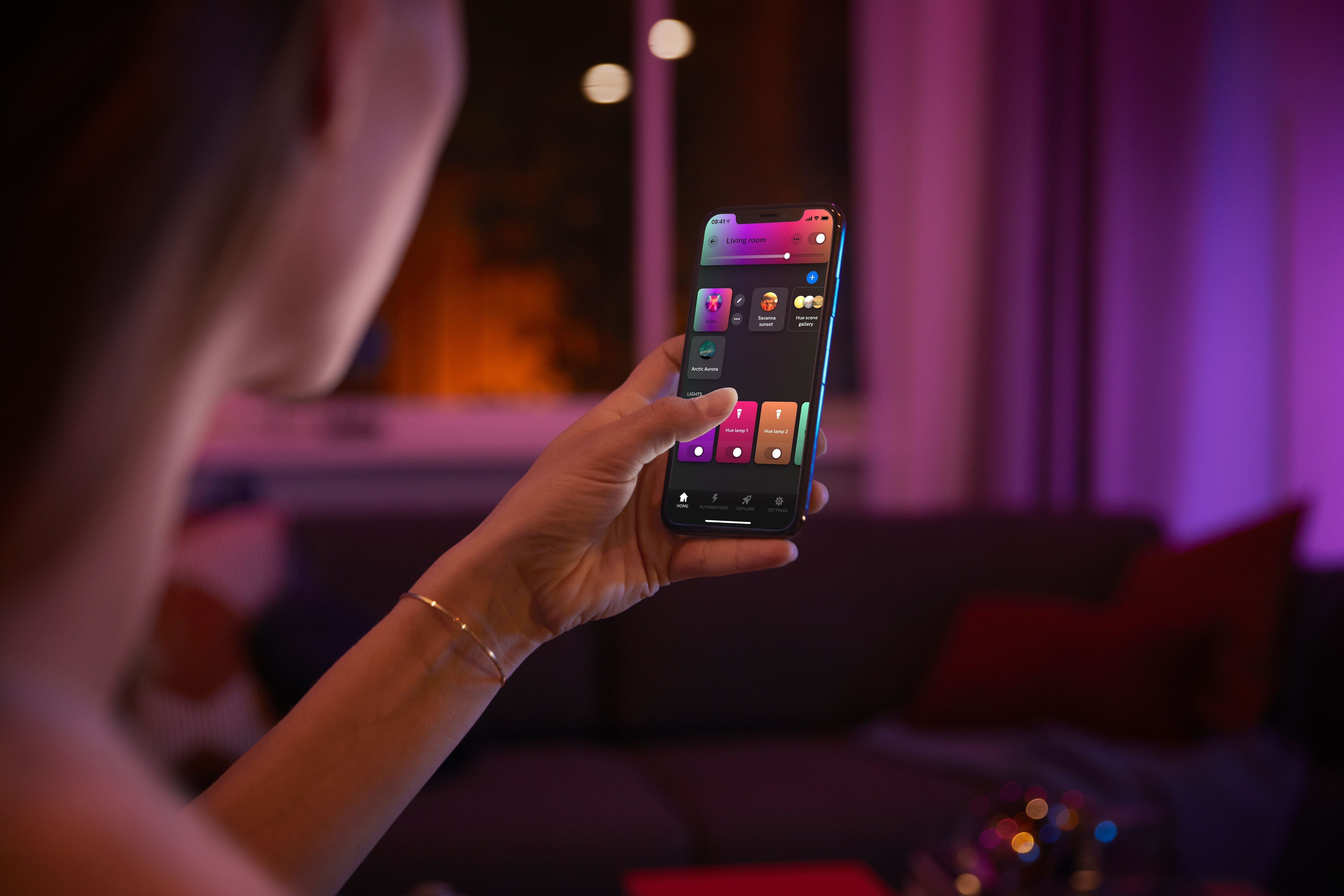 Philips Hue Perifo Basis-Set 3er Pendelleuchte Schwarz