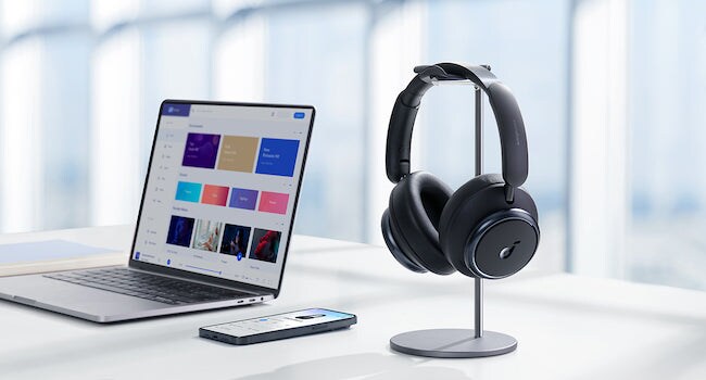 Soundcore by Anker Space Q45 Wireless Over-Ear Kopfhörer, schwarz