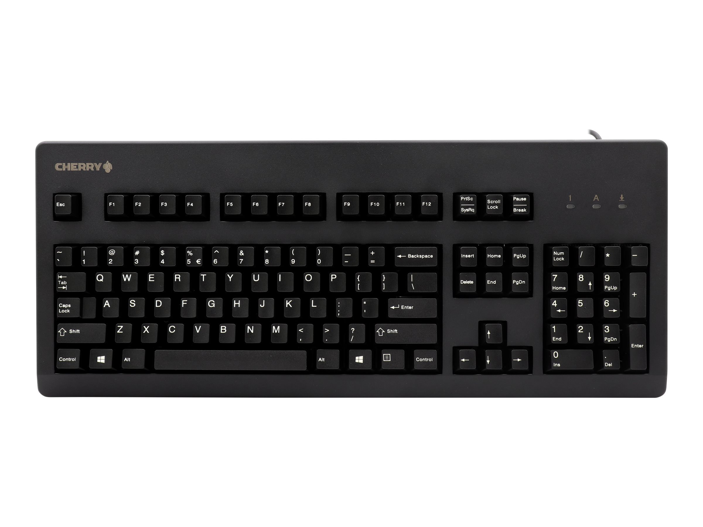 Cherry G80-3000 Kabelgebundene Tastatur US Layout mit Euro Symbol USB schwarz