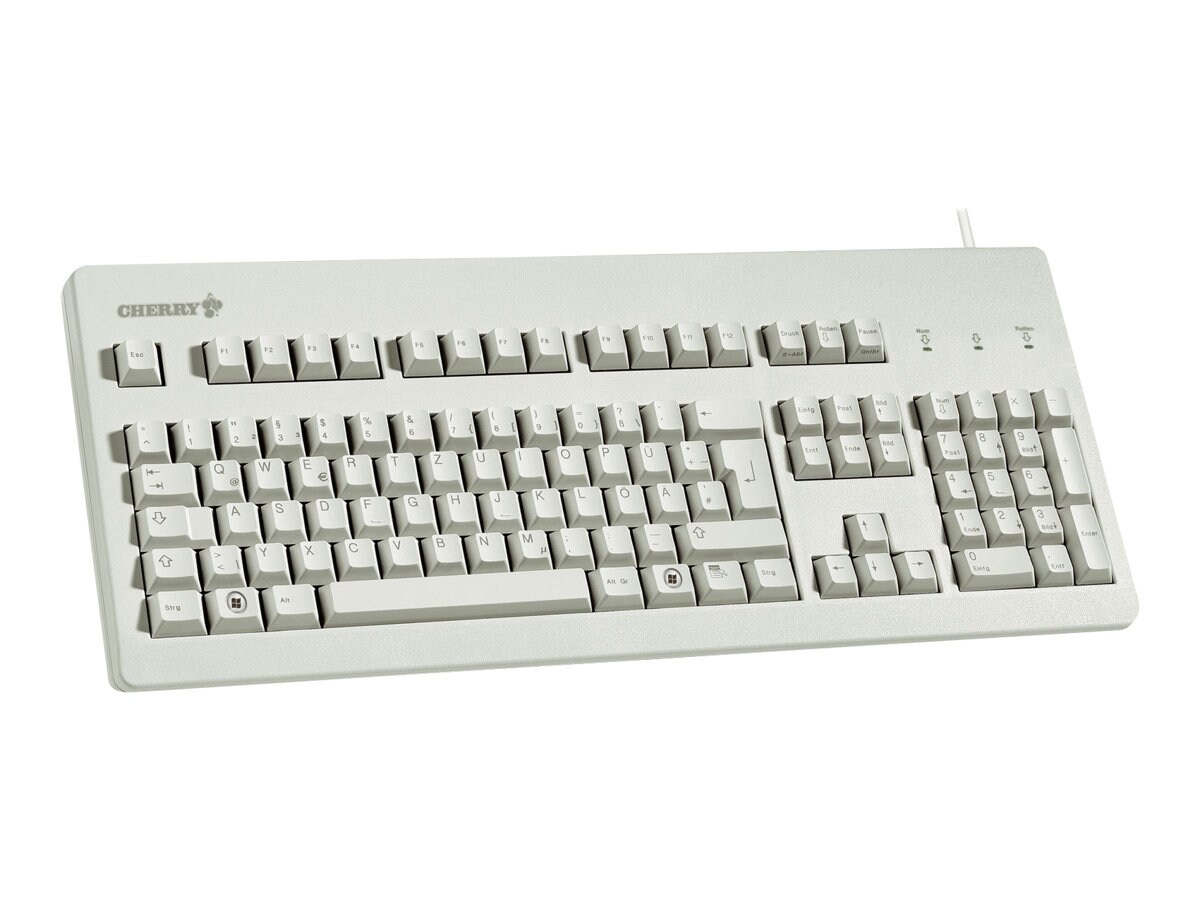 Cherry G80-3000 Kabelgebundene Tastatur US Layout mit Euro Symbol USB hellgrau