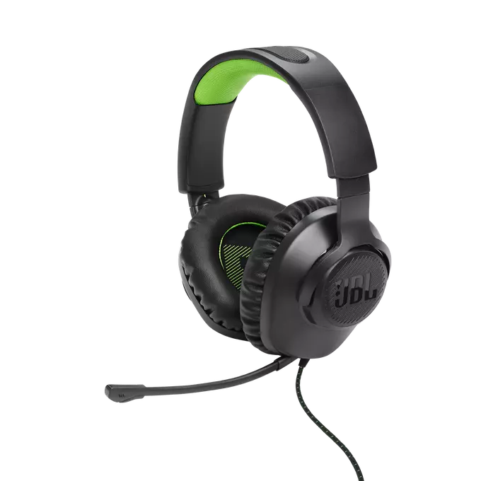 JBL Quantum 100X Over-Ear-Gaming-Headset, Schwarz/Grün