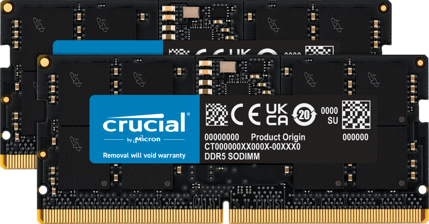 32GB (2x16GB) Crucial DDR5-5600 CL 46 SO-DIMM RAM Notebook Speicher Kit