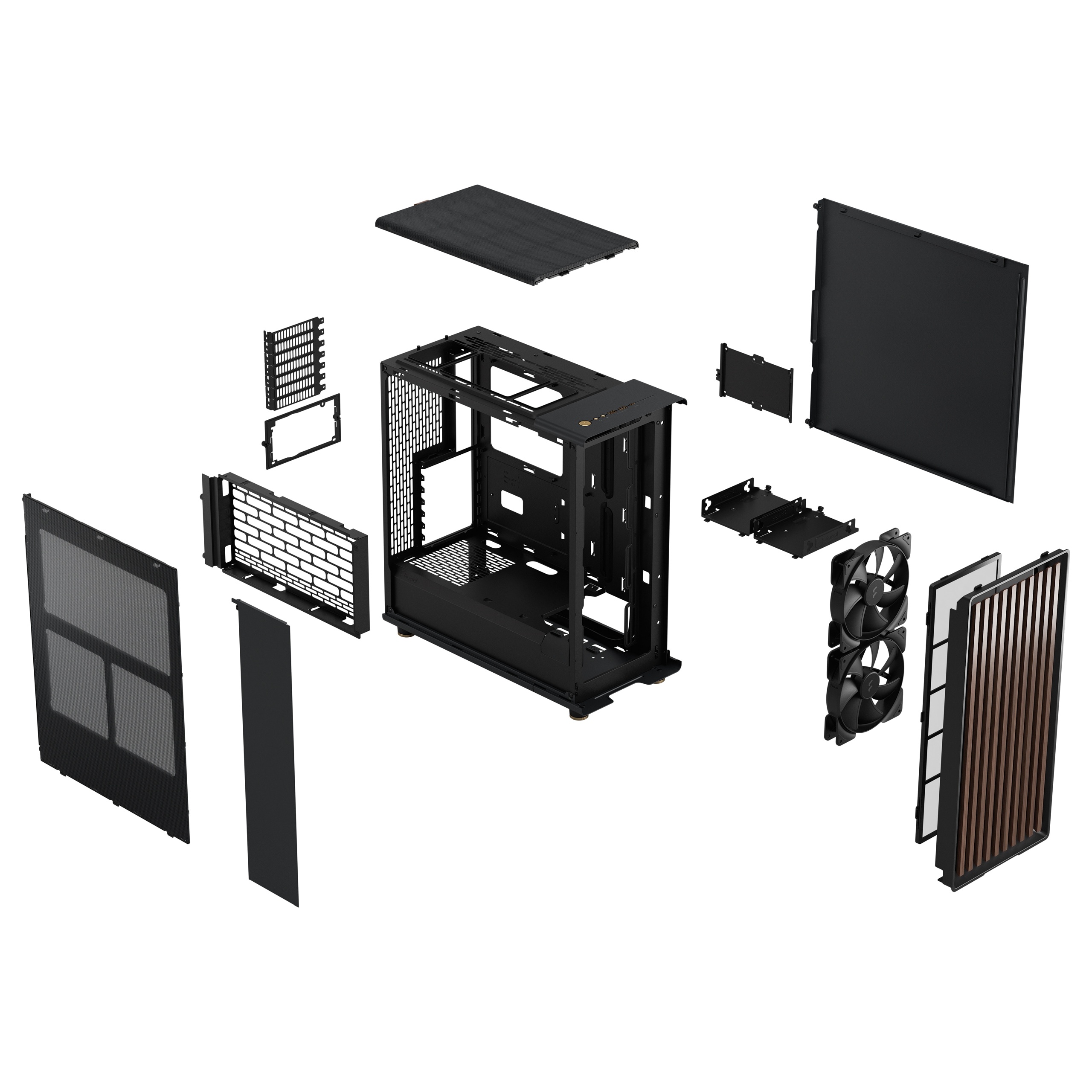 Fractal Design North Charcoal Black Gaming Gehäuse Mesh Seitenfenster