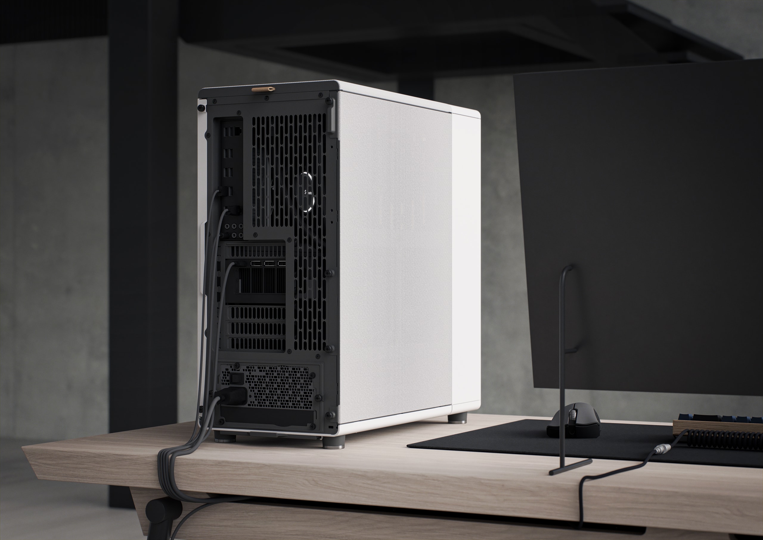 Fractal Design North Chalk White Gaming Gehäuse Mesh Seitenfenster