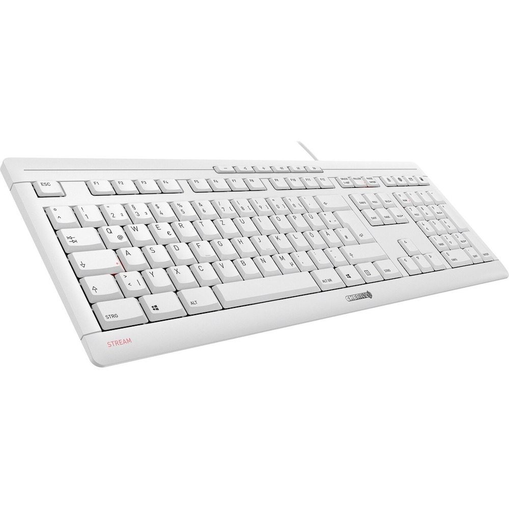Cherry Stream Tastatur USB CH Layout weiß-grau