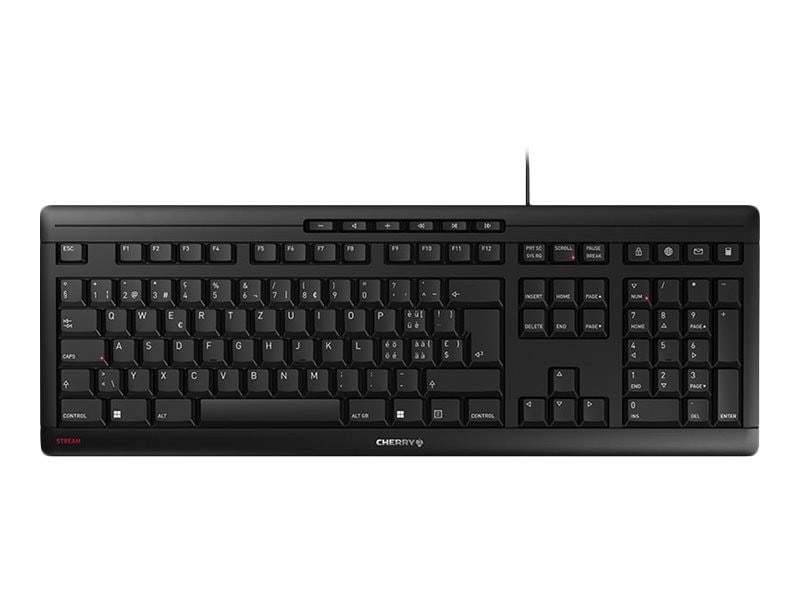 Cherry Stream Tastatur USB CH Layout schwarz