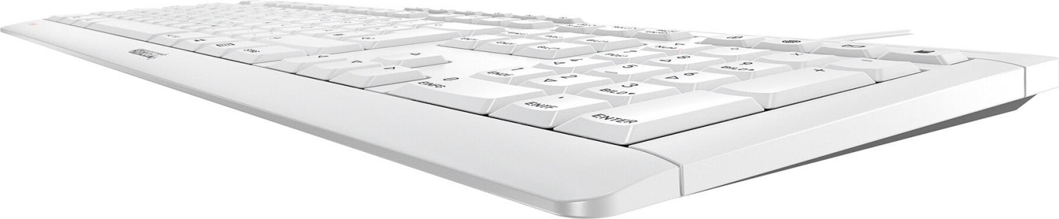 Cherry Stream Tastatur USB UK Layout Cyberport weiß-grau 