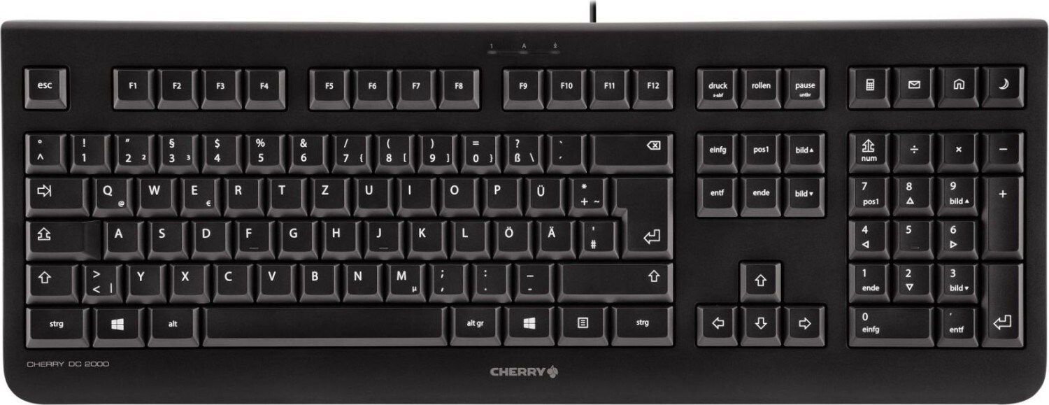 Cherry DC 2000 Kabelgebundene Maus-Tastaturkombination PN-Layout schwarz