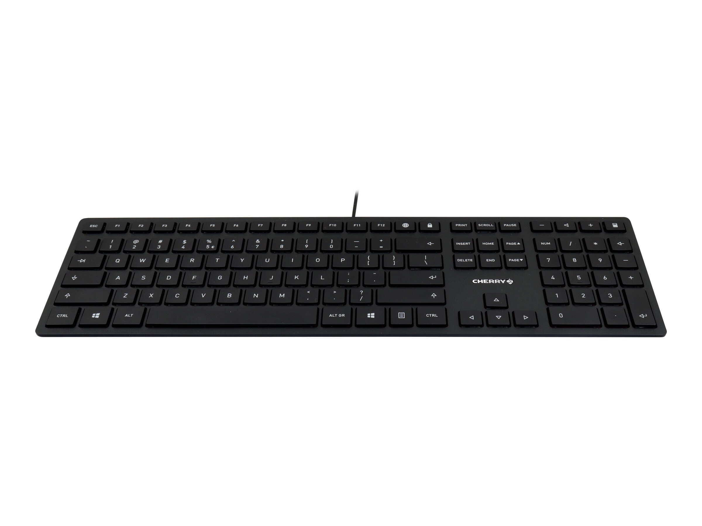 Cherry KC 6000 Slim Keyboard US Layout mit Euro Symbol USB schwarz