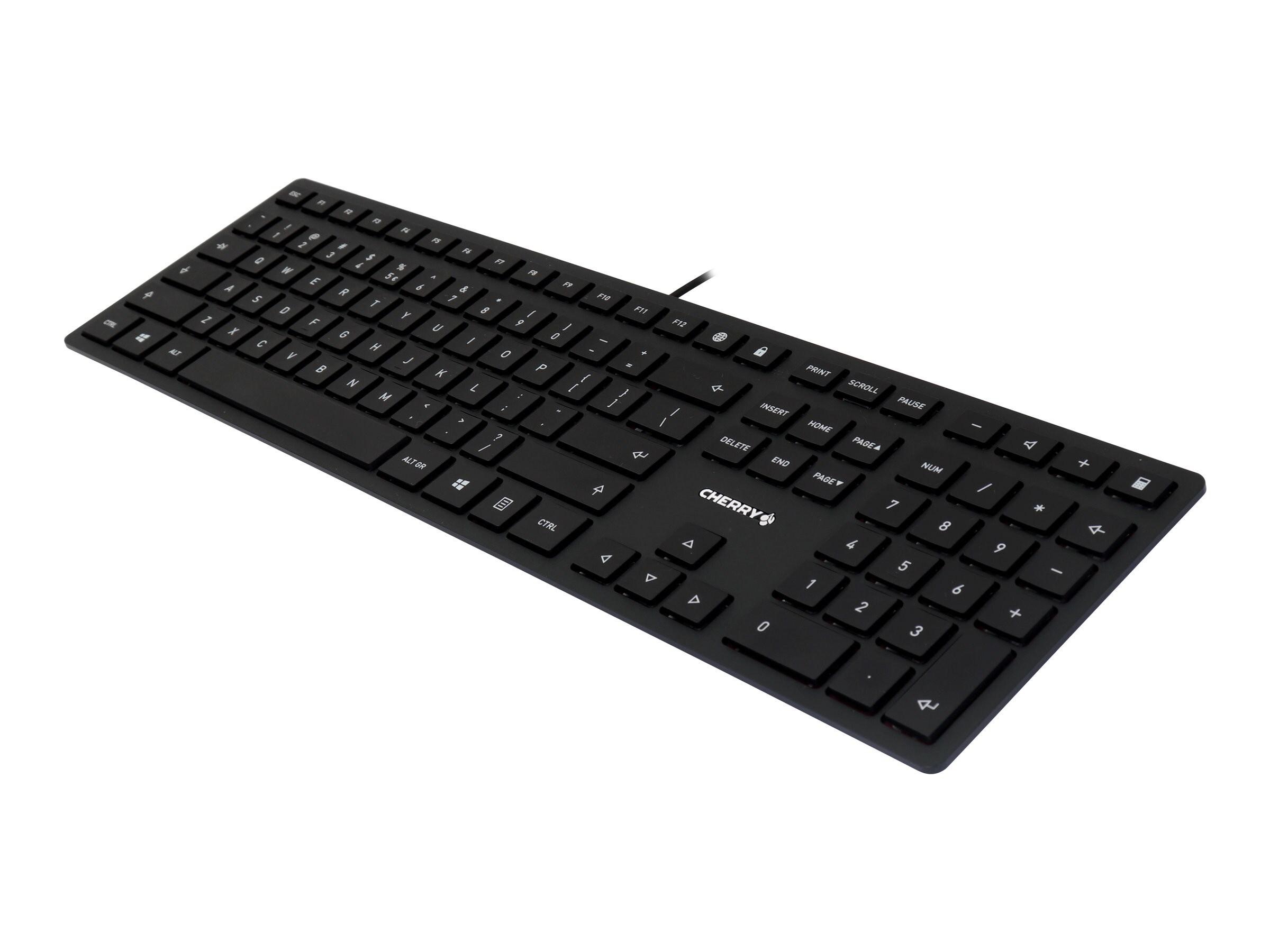 Cherry KC 6000 Slim Keyboard US Layout mit Euro Symbol USB schwarz