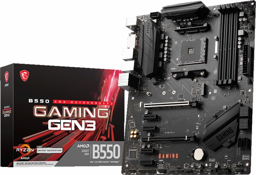 MSI B550 Gaming GEN3 ATX Mainboard Sockel AM4 M.2/DVI/HDMI