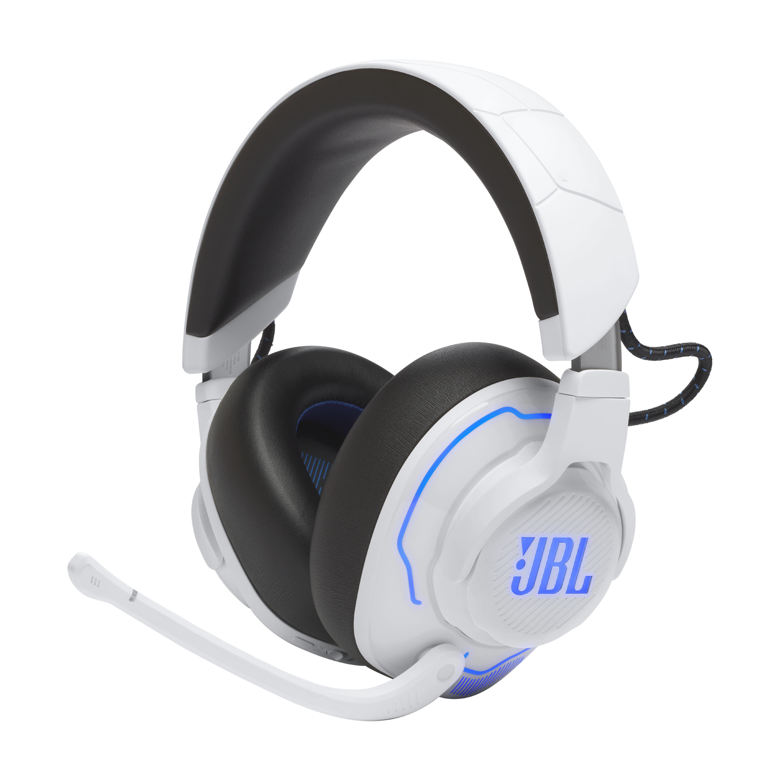 JBL Quantum 910 P Wireless Over-Ear-Gaming-Headset, Weiß/Blau