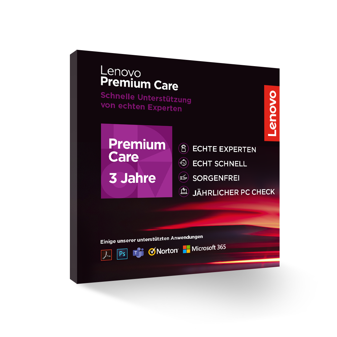 Lenovo Premium Care 3 Jahre Garantie Kundenservice Telefon, Chat oder E-Mail