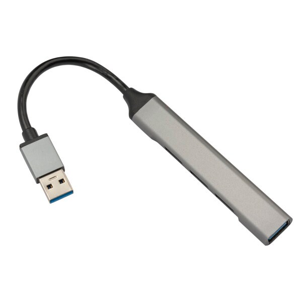 4smarts 4in1 Hub 3x USB-A 2.0, 1x USB-A 3.0 spacegrau