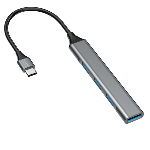 4smarts 4in1 Hub 3x USB-A 2.0, 1x USB-A 3.0 spacegrau