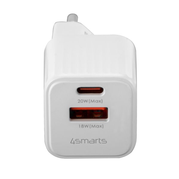 4smarts VoltPlug Duos Mini PD 20W + USB-C Kabel weiß