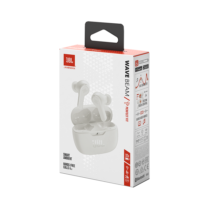 JBL Wave Beam True Wireless In-Ear Bluetooth Kopfhörer weiß