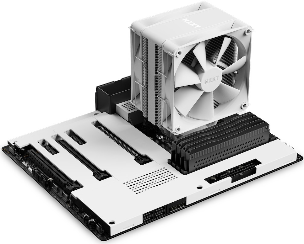 NZXT T120 CPU Kühler für AMD und Intel CPU, 120 mm Lüfter, weiss