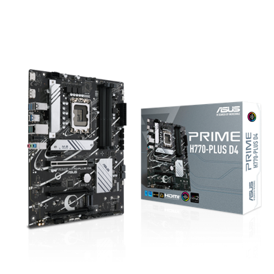 ASUS PRIME H770-PLUS D4 ATX Mainboard Sockel 1700 DP/HDMI/USB-C