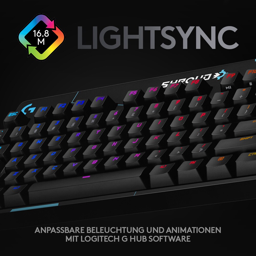 Logitech Pro X Shroud Linear Kabelgebundene Gaming Tastatur