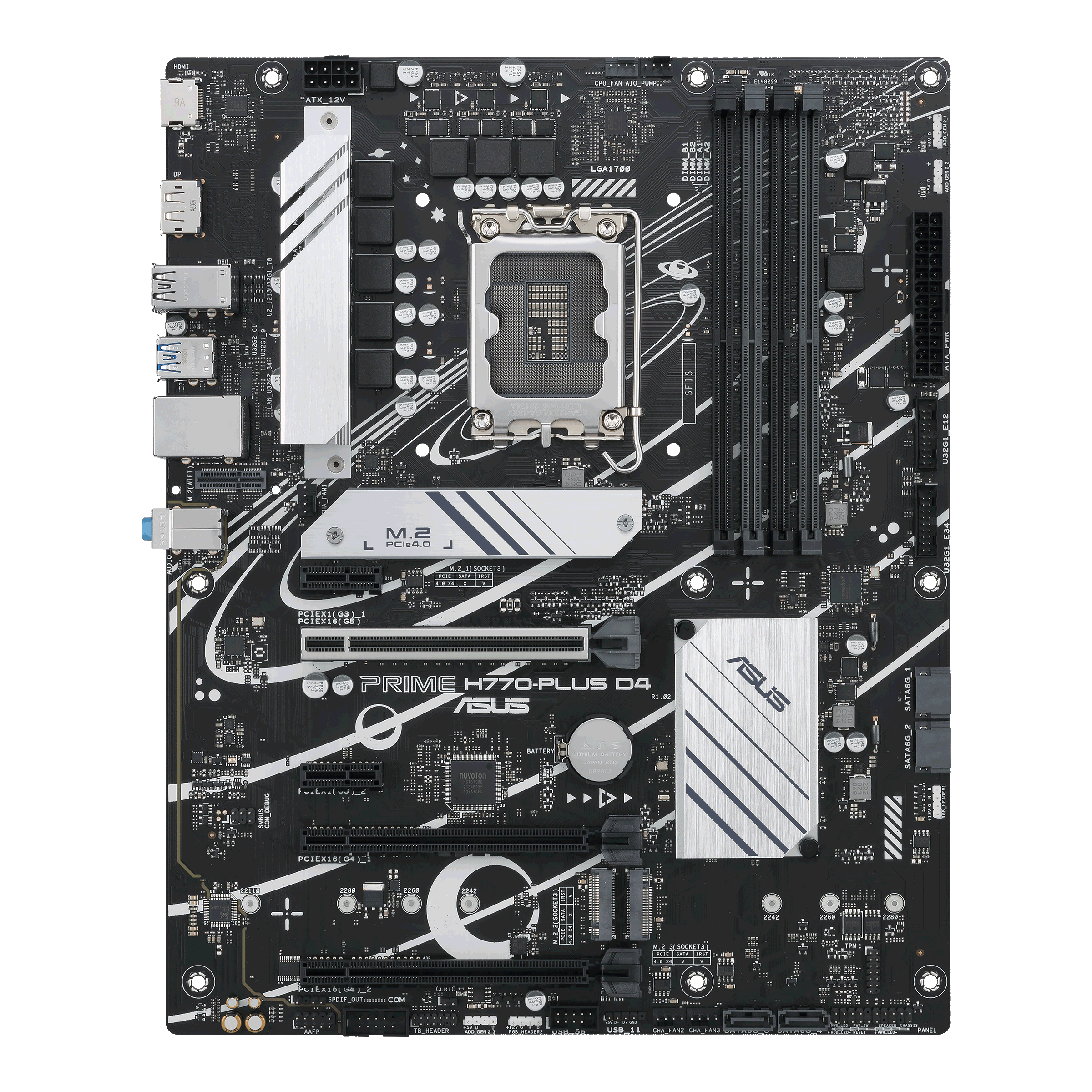 ASUS PRIME H770-PLUS D4 ATX Mainboard Sockel 1700 DP/HDMI/USB-C