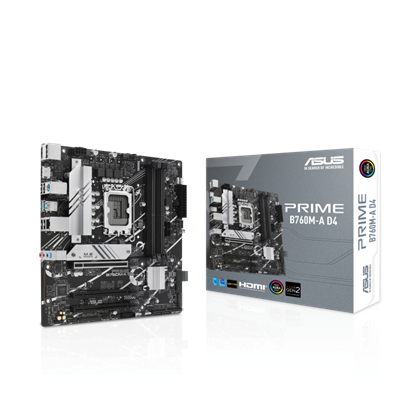 ASUS PRIME B760M-A D4 mATX Mainboard Sockel 1700 VGA/HDMI/USB-A