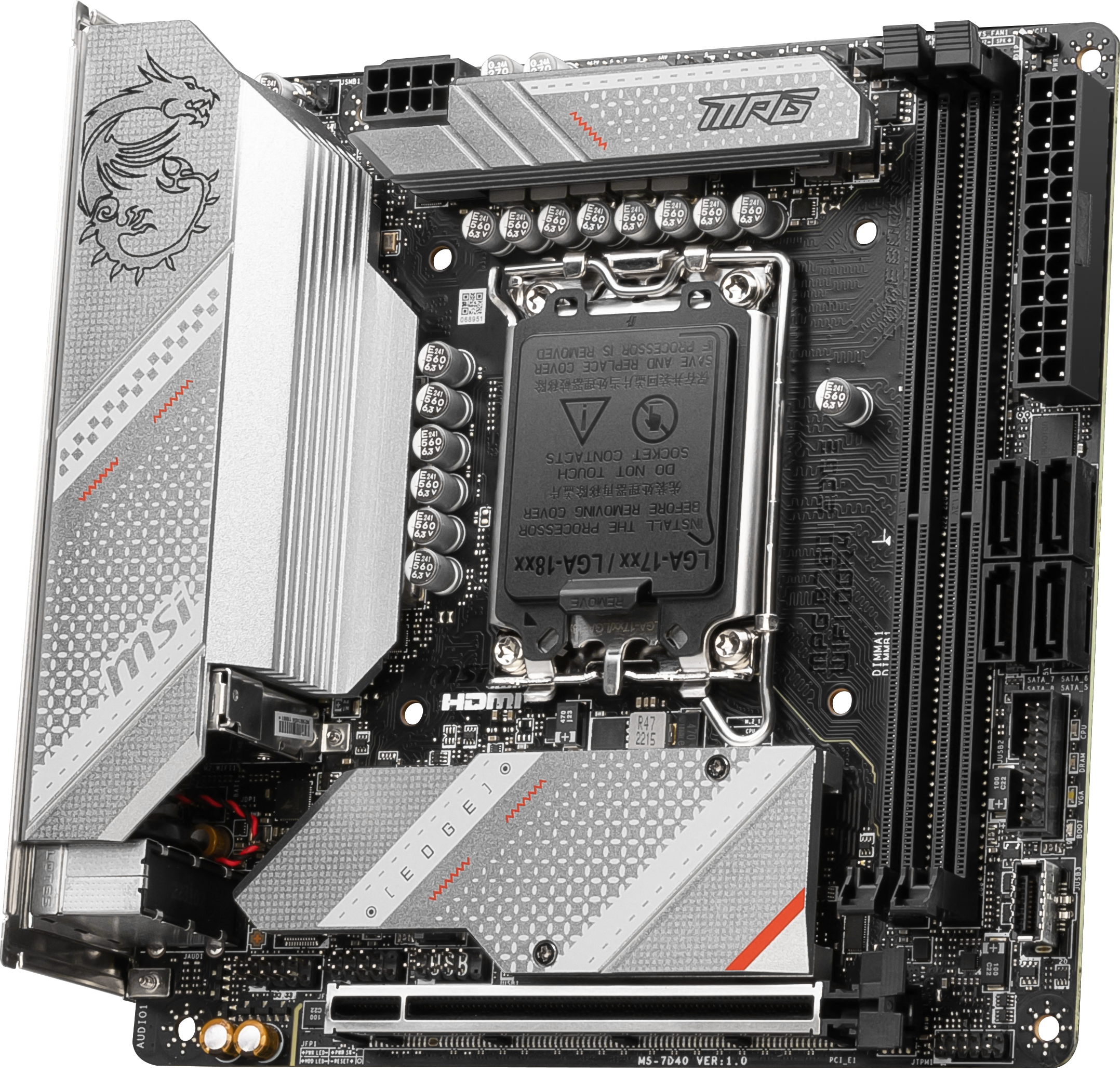 MSI MPG B760I EDGE WIFI mITX Mainboard Sockel 1700 M.2/DP/HDMI/WIFI/BT