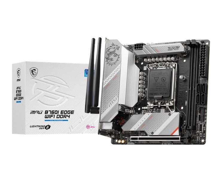 MSI MPG B760I EDGE WIFI mITX Mainboard Sockel 1700 M.2/DP/HDMI/WIFI/BT