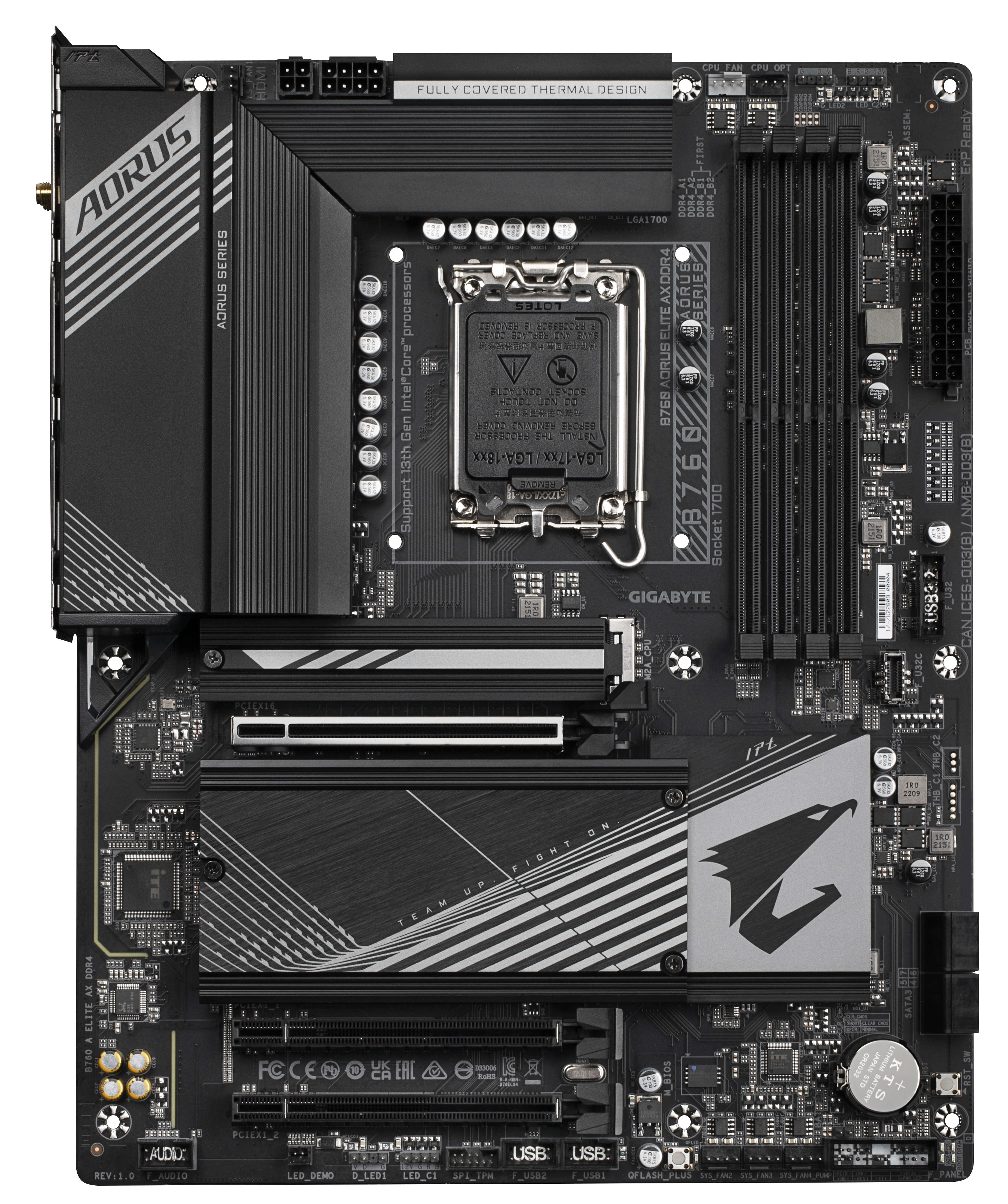 GIGABYTE B760 AORUS ELITE AX DDR4 ATX Mainboard Sockel 1700 M.2/HDMI/DP/WIFI/BT