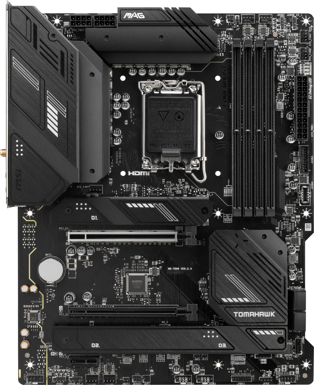 MSI MAG B760 TOMAHAWK WIFI ATX Mainboard Sockel 1700 M.2/WIFI/BT/DP/HDMI/USB-C