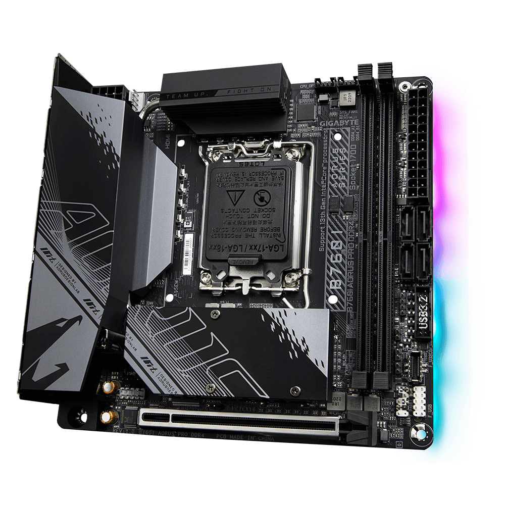 GIGABYTE B760I AORUS PRO DDR4 mini-ATX Mainboard Sockel 1700 M.2/HDMI/DP/WIFI/BT