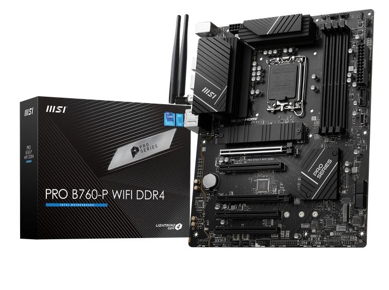 MSI PRO B760-P WIFI DDR4 ATX Mainboard Sockel 1700 M.2/HDMI/USB-C