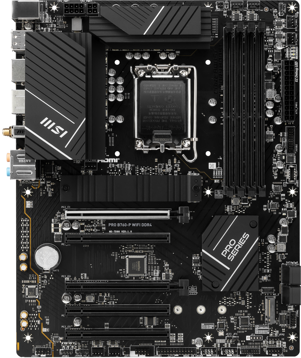 MSI PRO B760-P WIFI DDR4 ATX Mainboard Sockel 1700 M.2/HDMI/USB-C