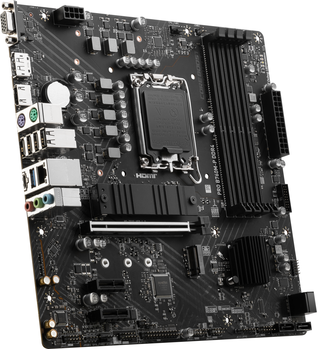 MSI PRO B760M-P DDR4 mATX Mainboard Sockel 1700 M.2/HDMI/USB-C