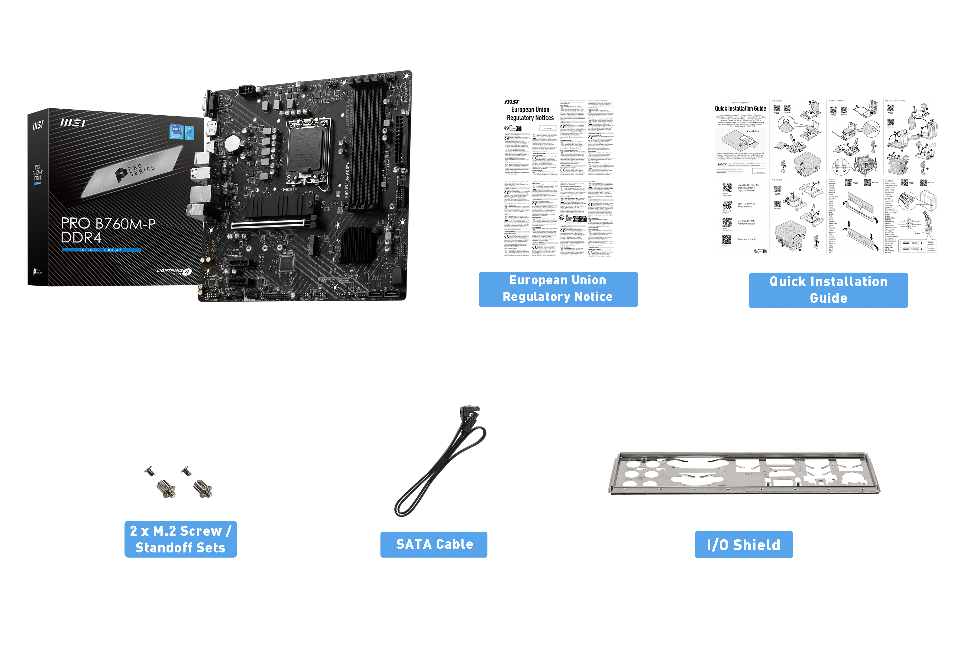 MSI PRO B760M-P DDR4 mATX Mainboard Sockel 1700 M.2/HDMI/USB-C