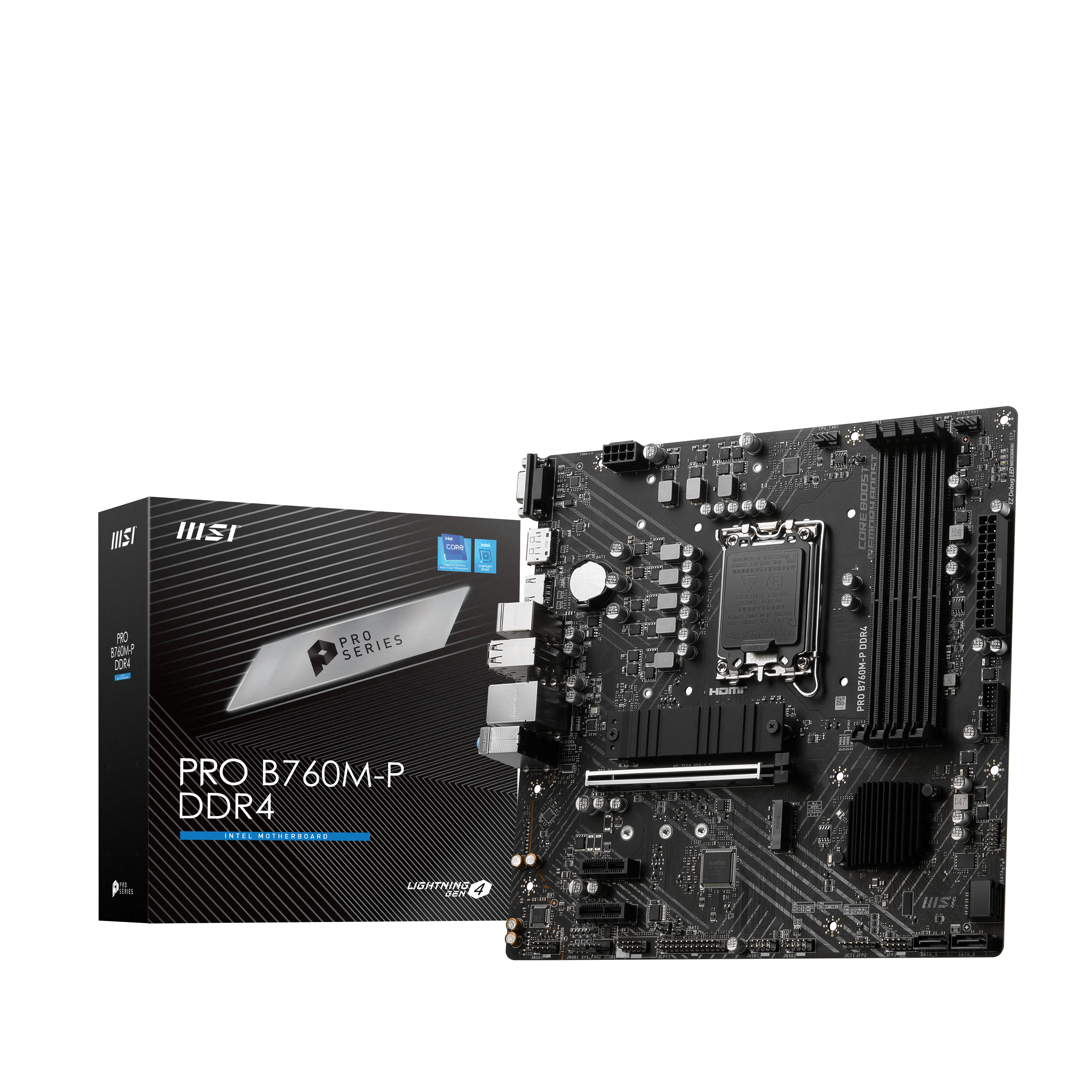 MSI PRO B760M-P DDR4 mATX Mainboard Sockel 1700 M.2/HDMI/USB-C