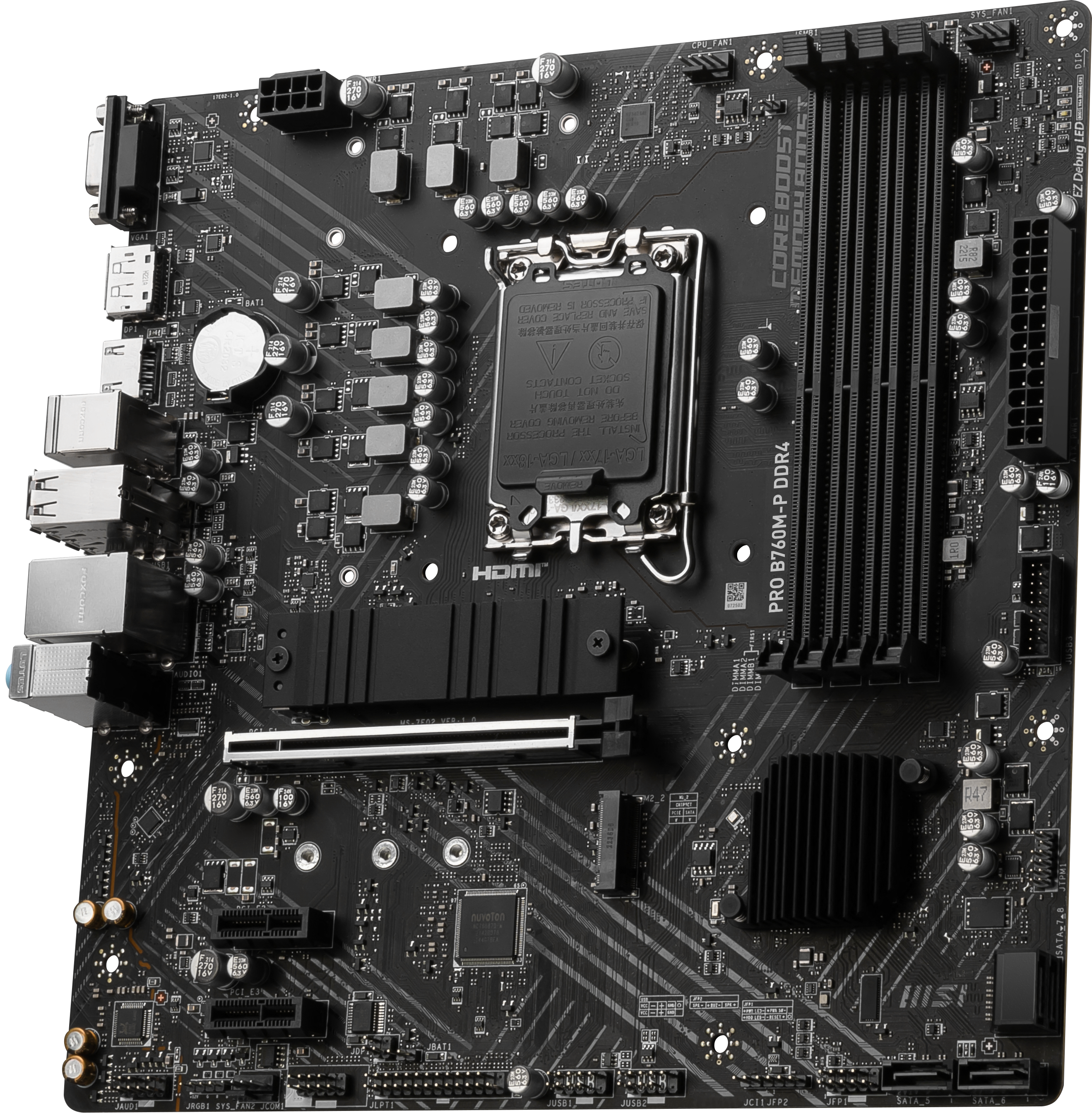 MSI PRO B760M-P DDR4 mATX Mainboard Sockel 1700 M.2/HDMI/USB-C