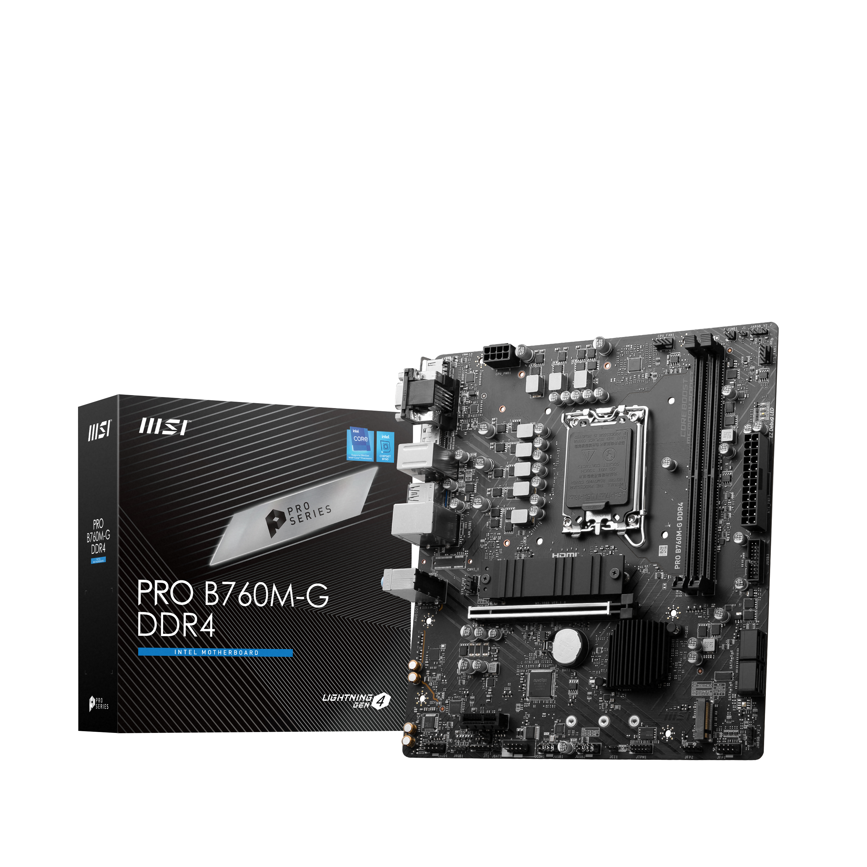 MSI PRO B760M-G DDR4 mATX Mainboard Sockel 1700 M.2/HDMI/DP/USB3.2