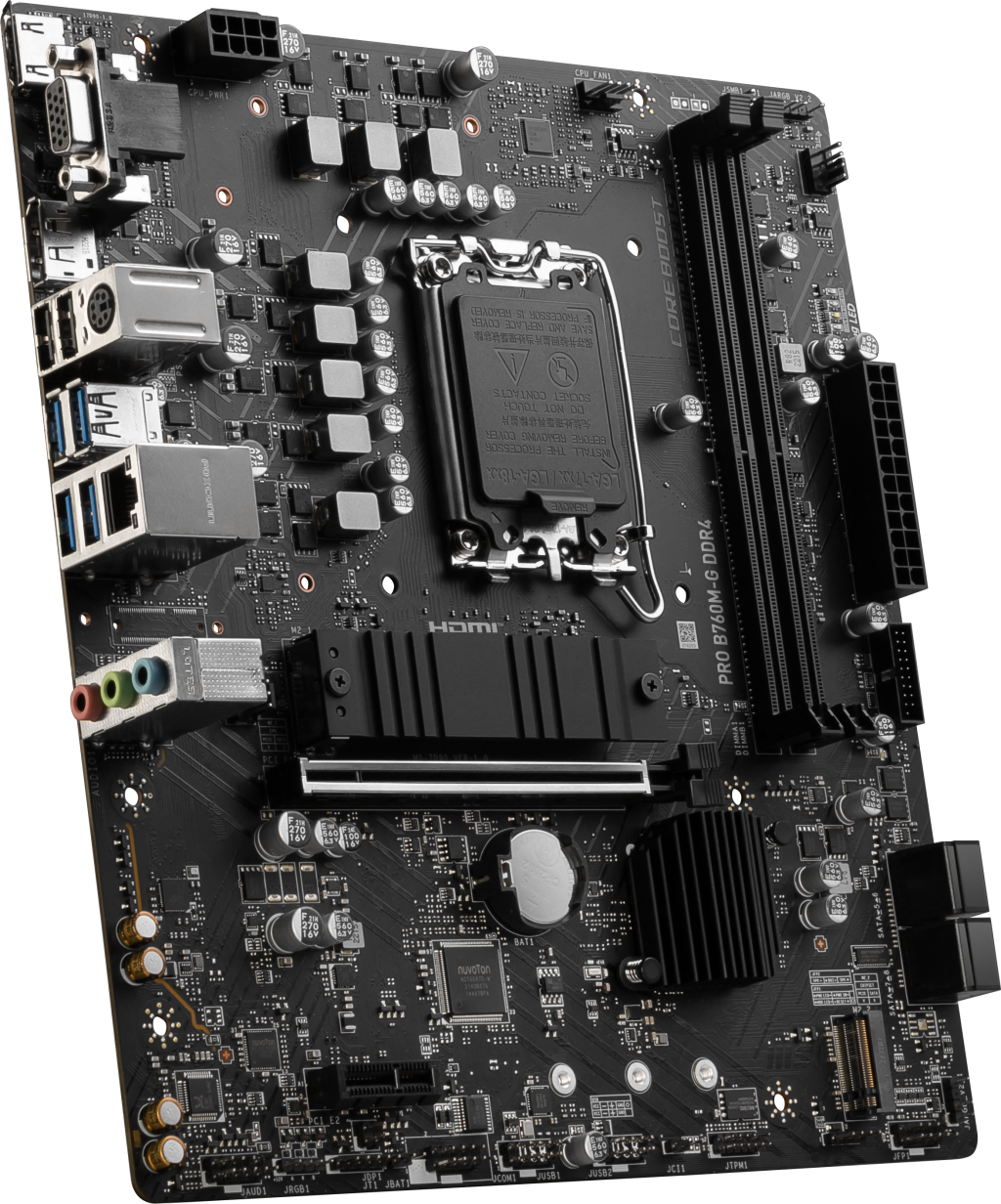 MSI PRO B760M-G DDR4 mATX Mainboard Sockel 1700 M.2/HDMI/DP/USB3.2