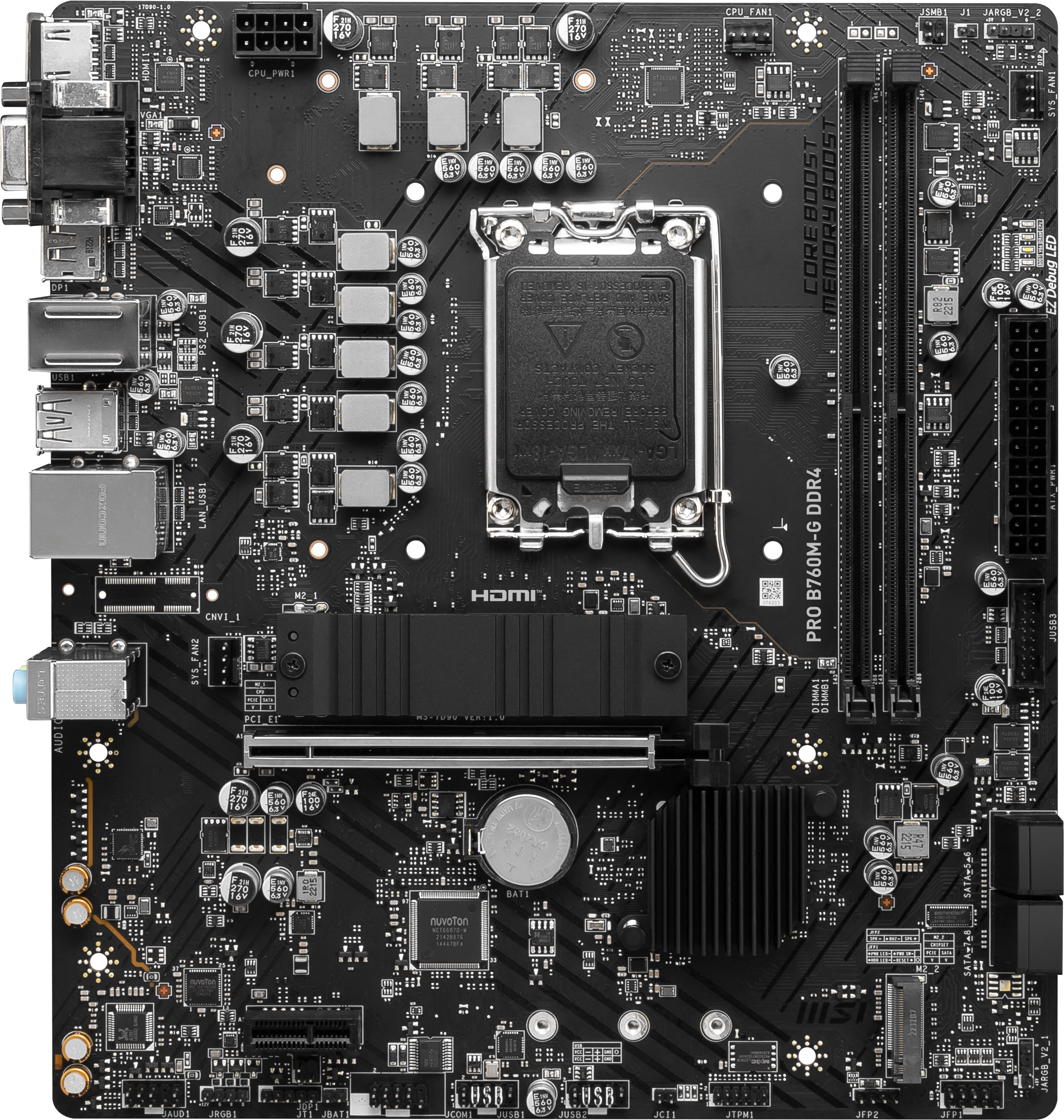 MSI PRO B760M-G DDR4 mATX Mainboard Sockel 1700 M.2/HDMI/DP/USB3.2