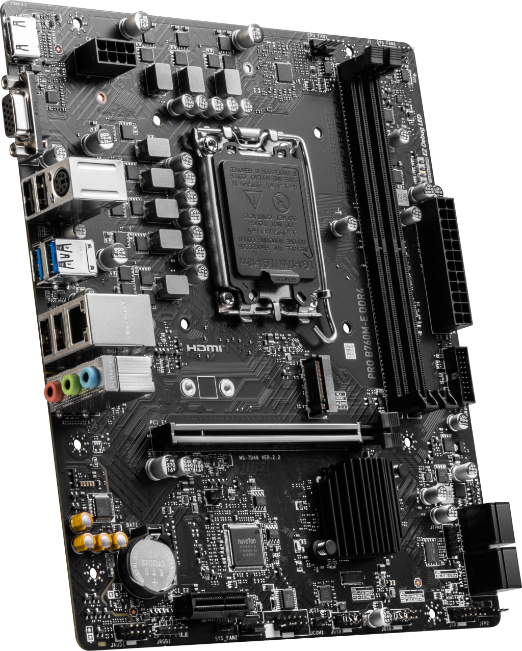 MSI PRO B760M-E DDR4 mATX Mainboard Sockel 1700 M.2/HDMI/VGA/USB3.2