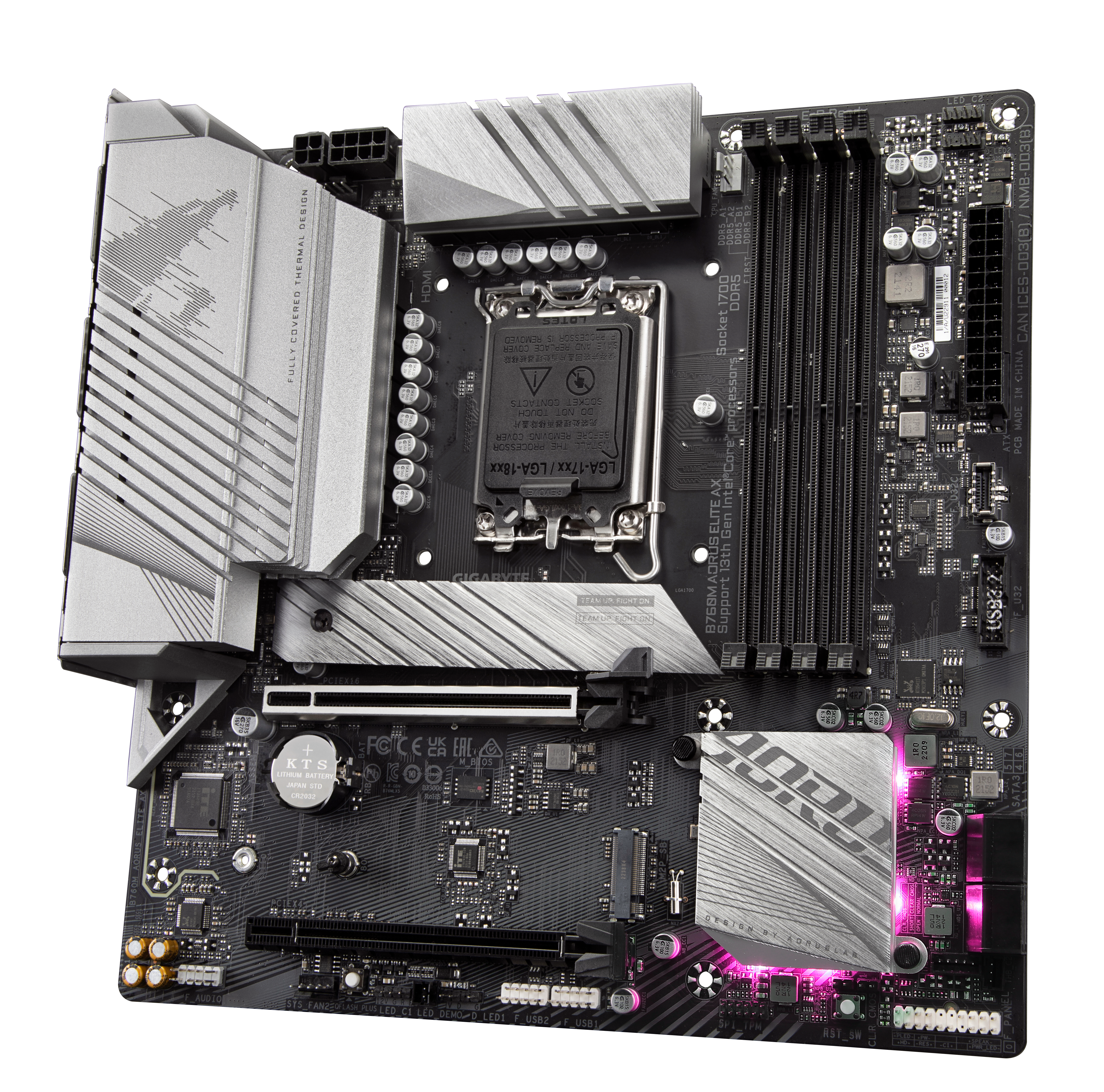 GIGABYTE B760M AORUS ELITE AX uATX Mainboard Sockel 1700 M.2/HDMI/DP/WIFI/BT