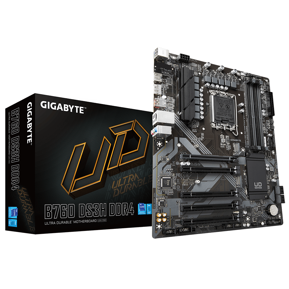 GIGABYTE B760 DS3H DDR4 ATX Mainboard Sockel 1700 M.2/HDMI/DP