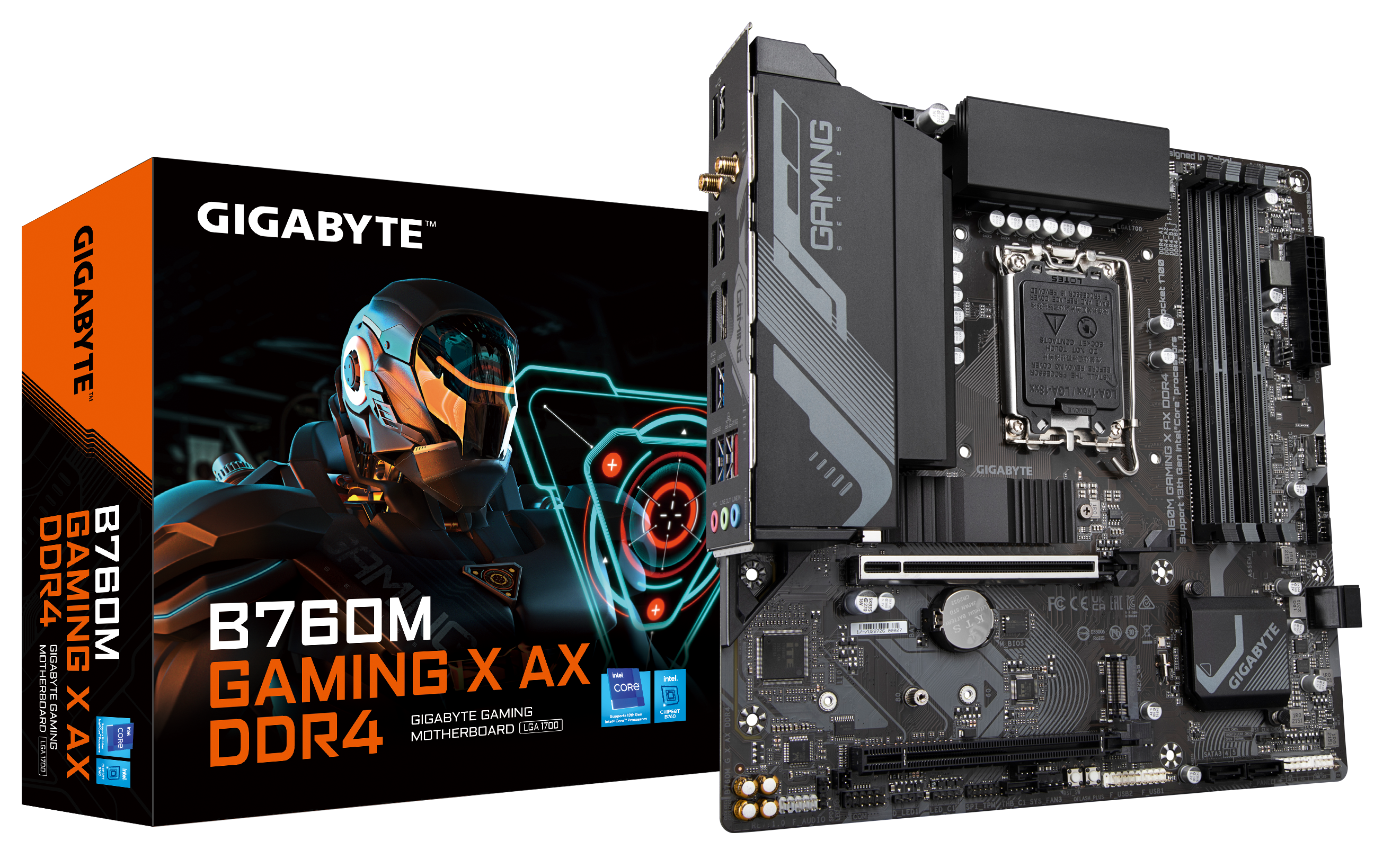 GIGABYTE B760M Gaming X AX DDR4 uATX Mainboard Sockel 1700 M.2/HDMI/DP/WIFI/BT