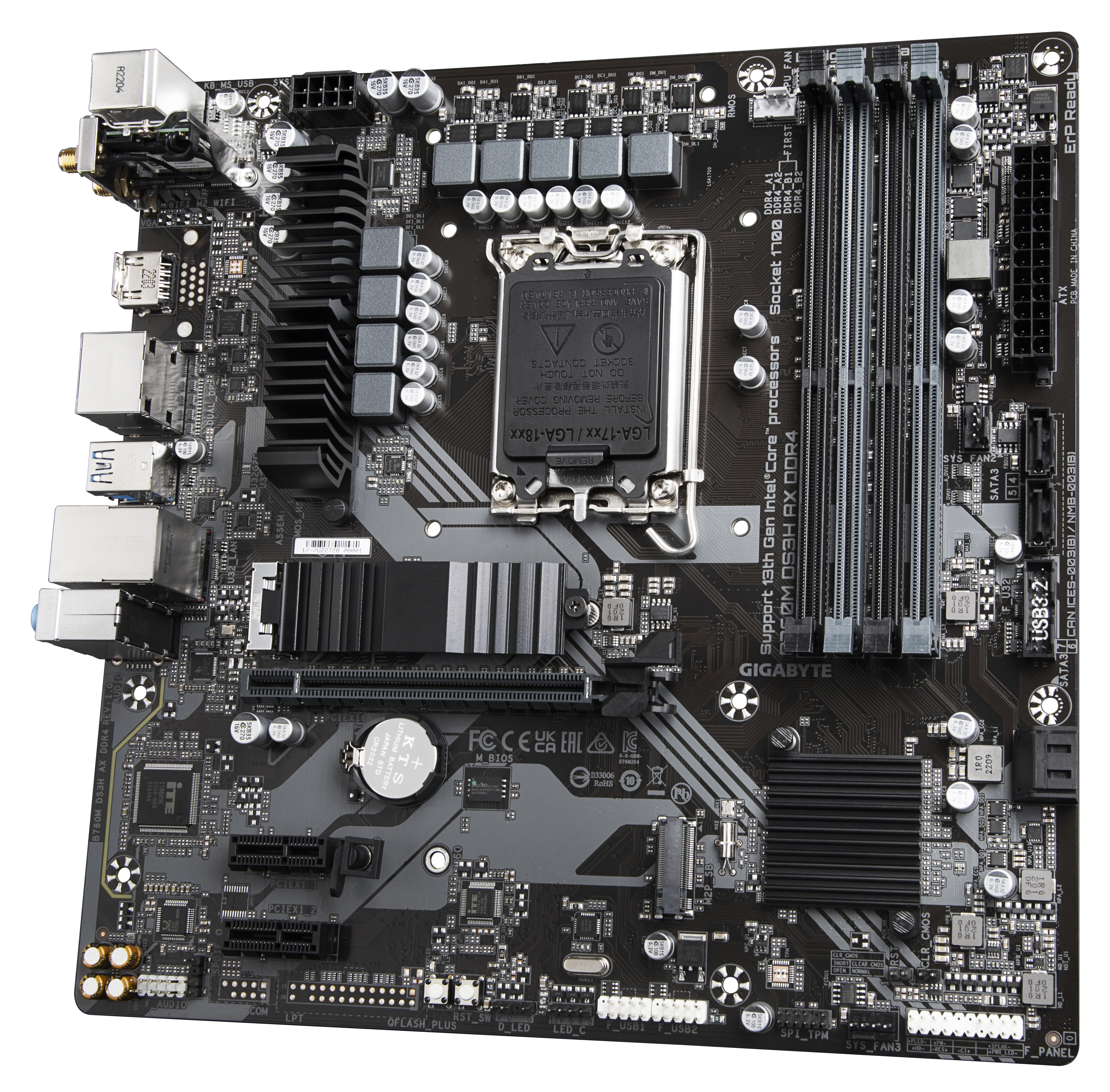 GIGABYTE B760M DS3H AX DDR4 ATX Mainboard Sockel 1700 M.2/HDMI/DP/WIFI/BT