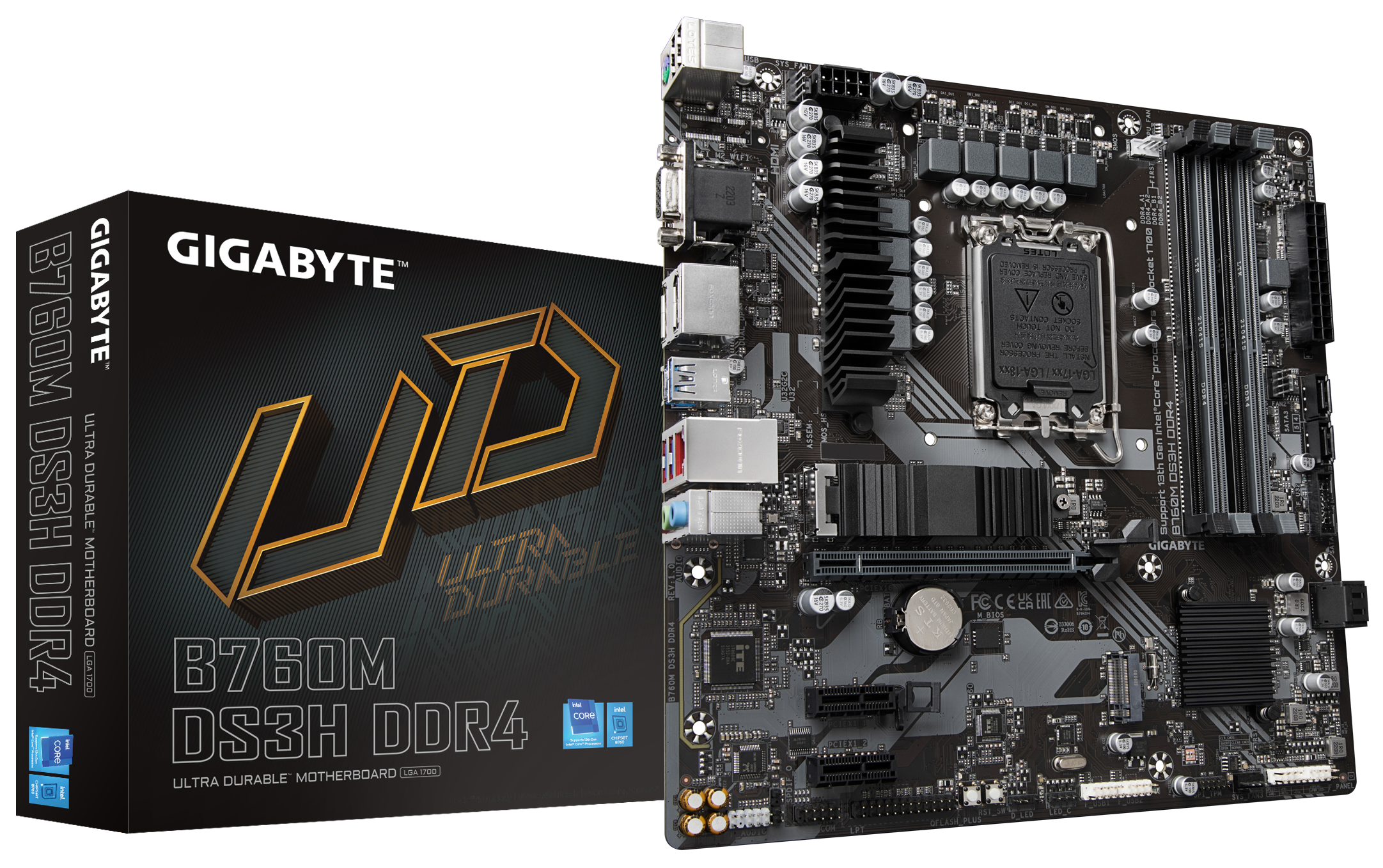 GIGABYTE B760M DS3H DDR4 ATX Mainboard Sockel 1700 M.2/HDMI/DP