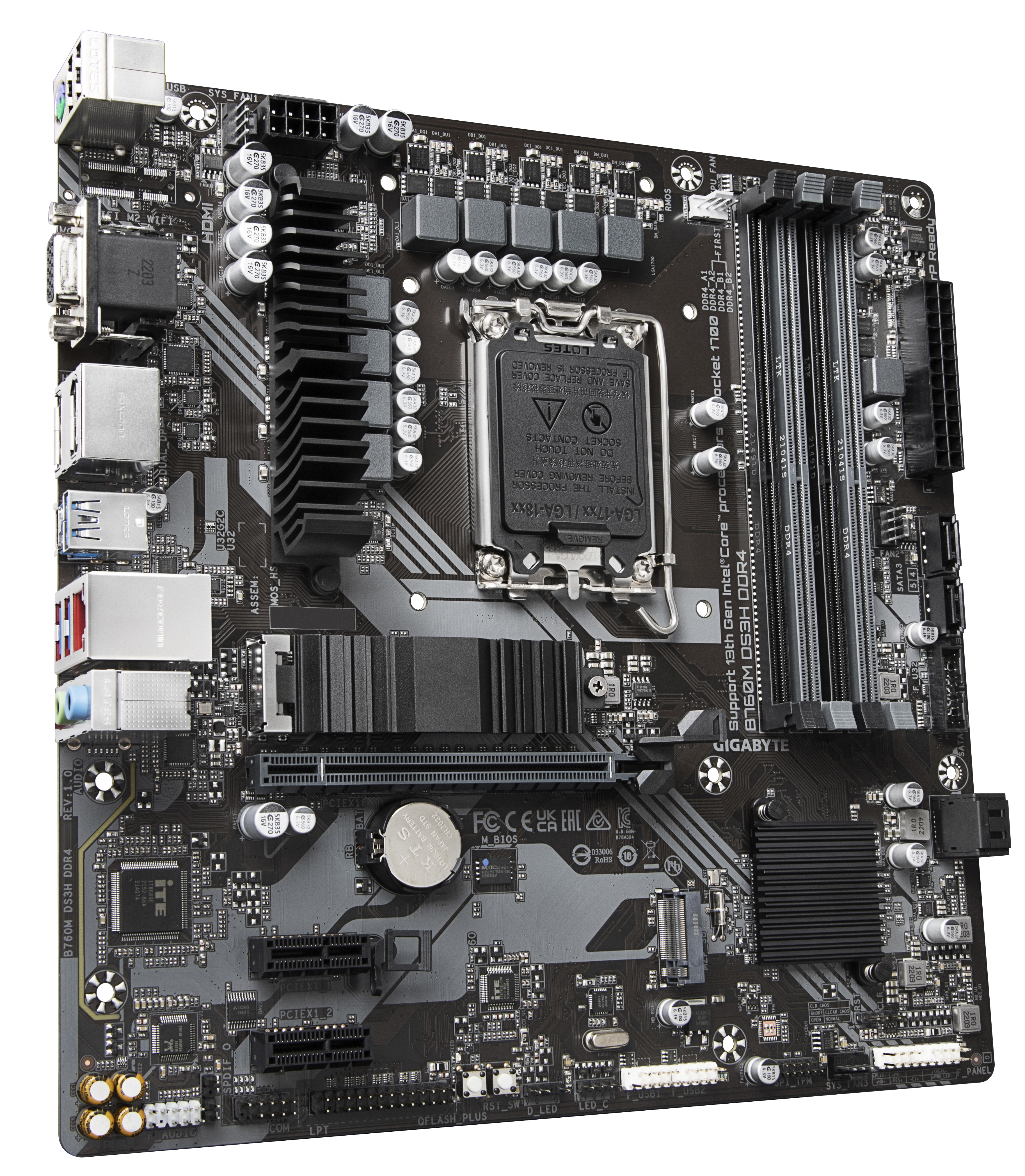 GIGABYTE B760M DS3H DDR4 ATX Mainboard Sockel 1700 M.2/HDMI/DP