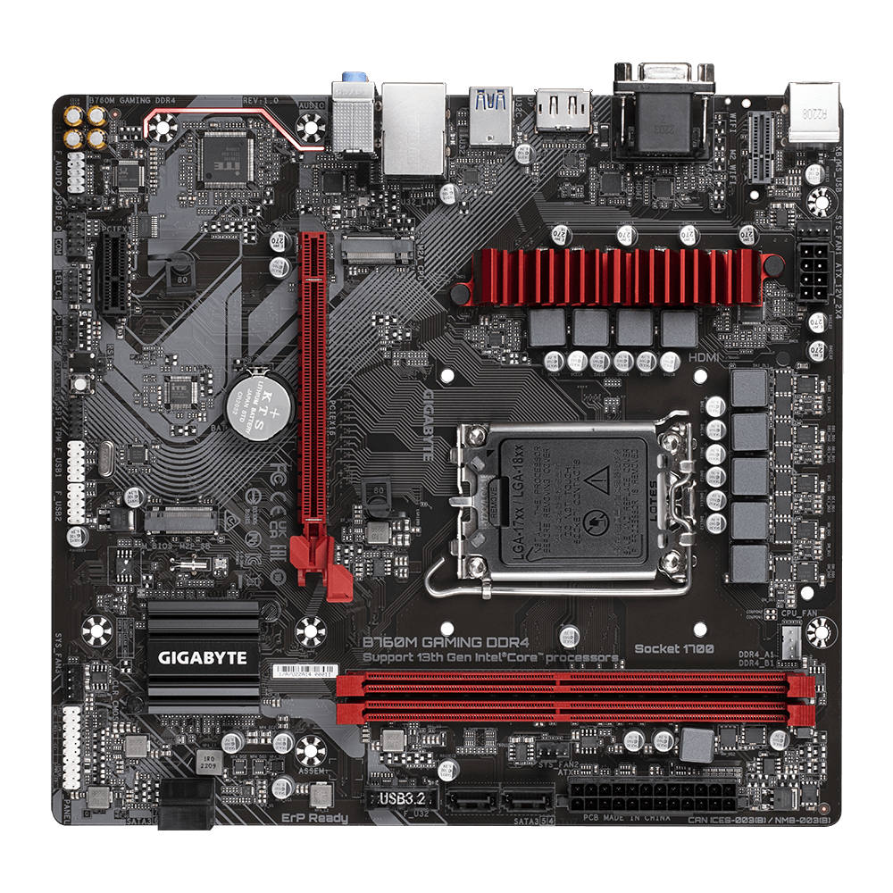 GIGABYTE B760M GAMING DDR4 uATX Mainboard Sockel 1700 M.2/HDMI/DP