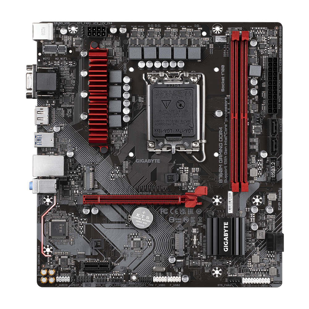 GIGABYTE B760M GAMING DDR4 uATX Mainboard Sockel 1700 M.2/HDMI/DP