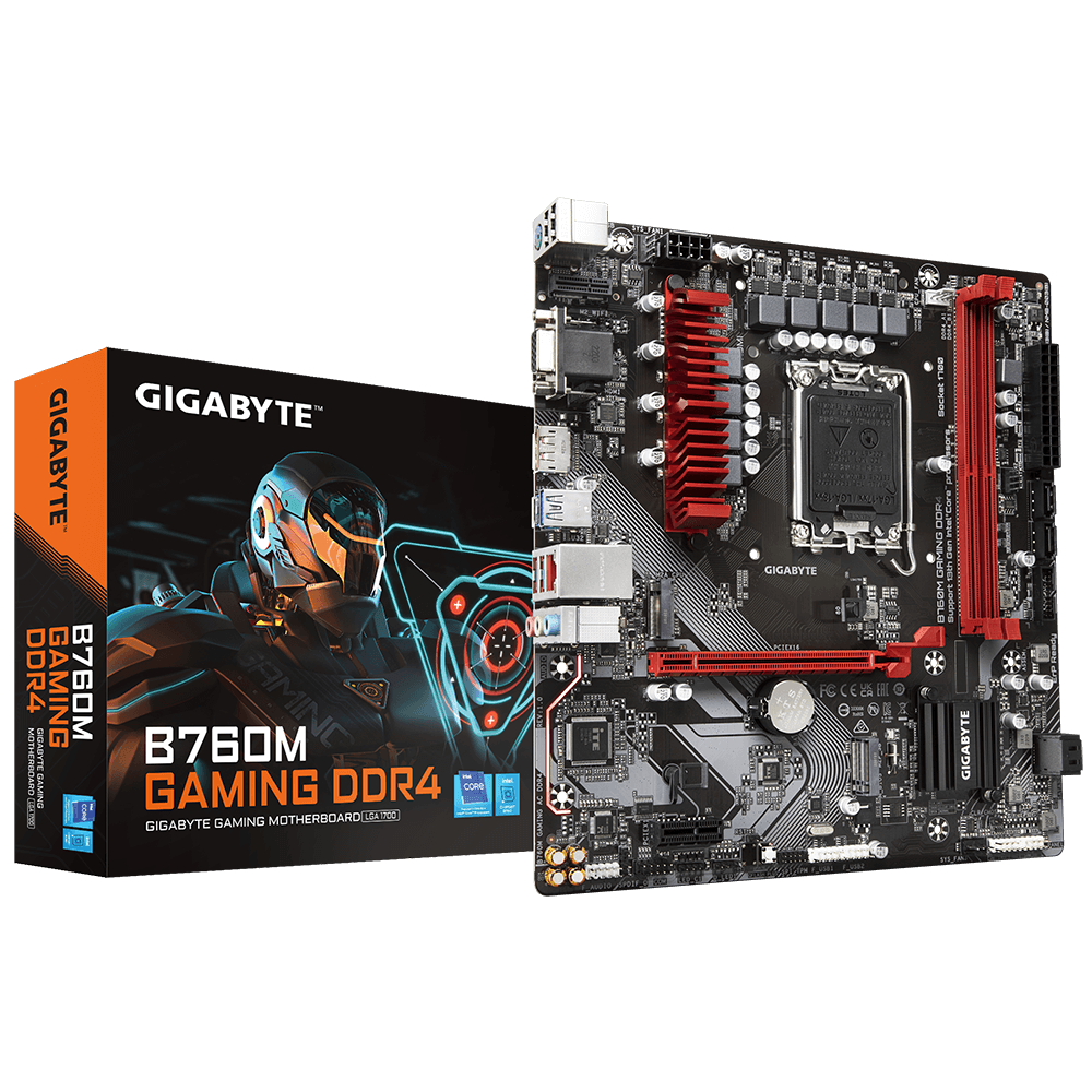 GIGABYTE B760M GAMING DDR4 uATX Mainboard Sockel 1700 M.2/HDMI/DP